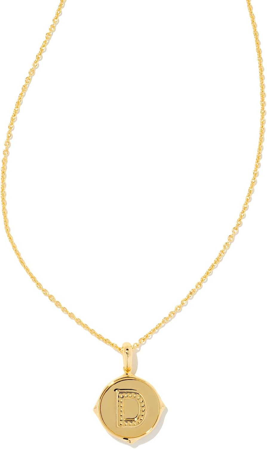 image:imageKendra Scott 14k GoldPlated Brass Letter AZ Disc Reversible Pendant Necklace Fashion Jewelry for WomenLetter D