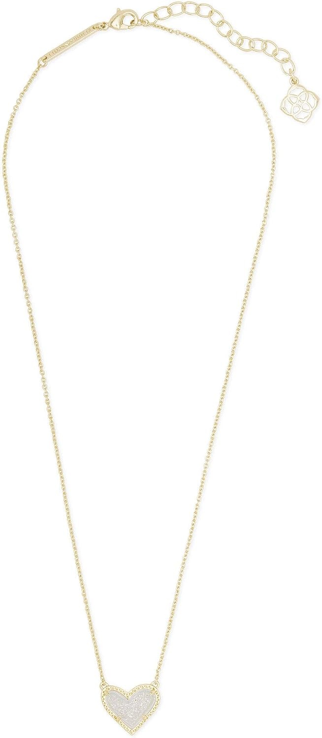 image:imageKendra Scott Ari Heart Adjustable Length Pendant Necklace for Women Fashion JewelryGOLD IRIDESCENT DRUSY