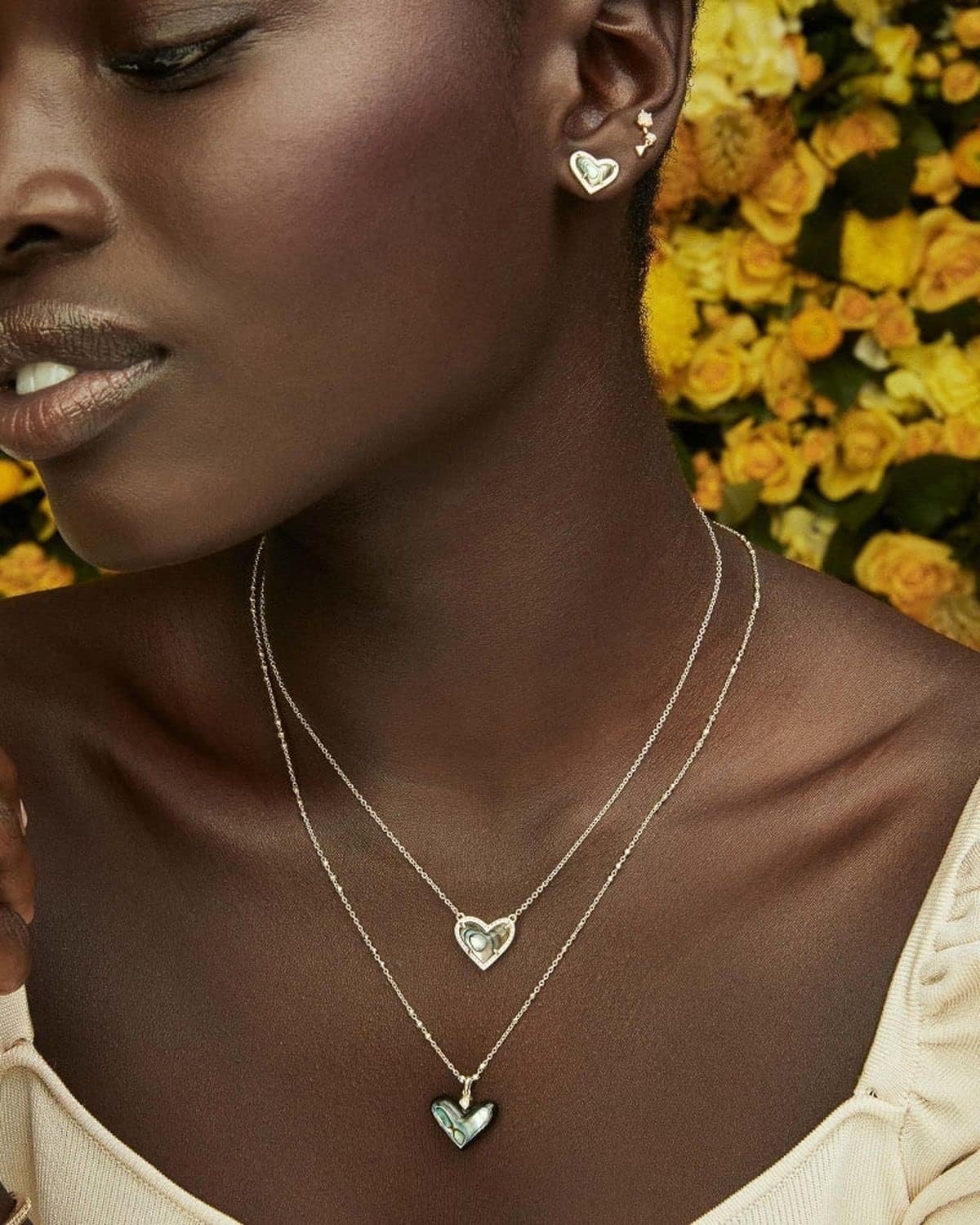 image:imageKendra Scott Ari Heart Adjustable Length Pendant Necklace for Women Fashion JewelryGOLD NEON PINK