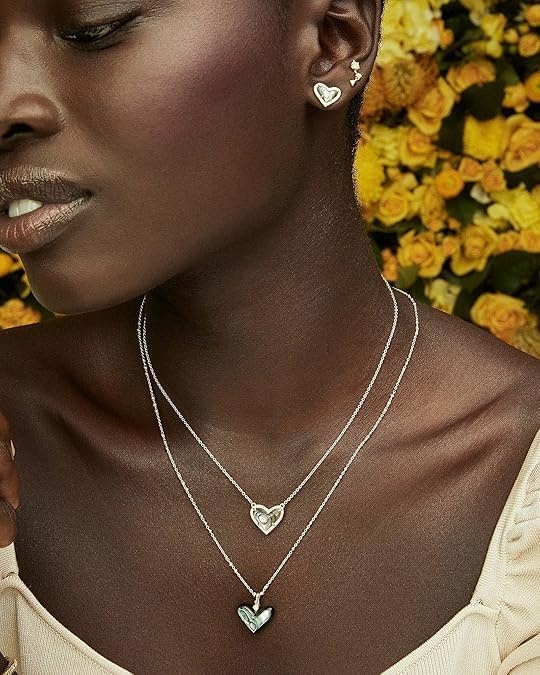 image:imageKendra Scott Ari Heart Adjustable Length Pendant Necklace for Women Fashion JewelryRHODIUM IVORY MOTHER OF PEARL