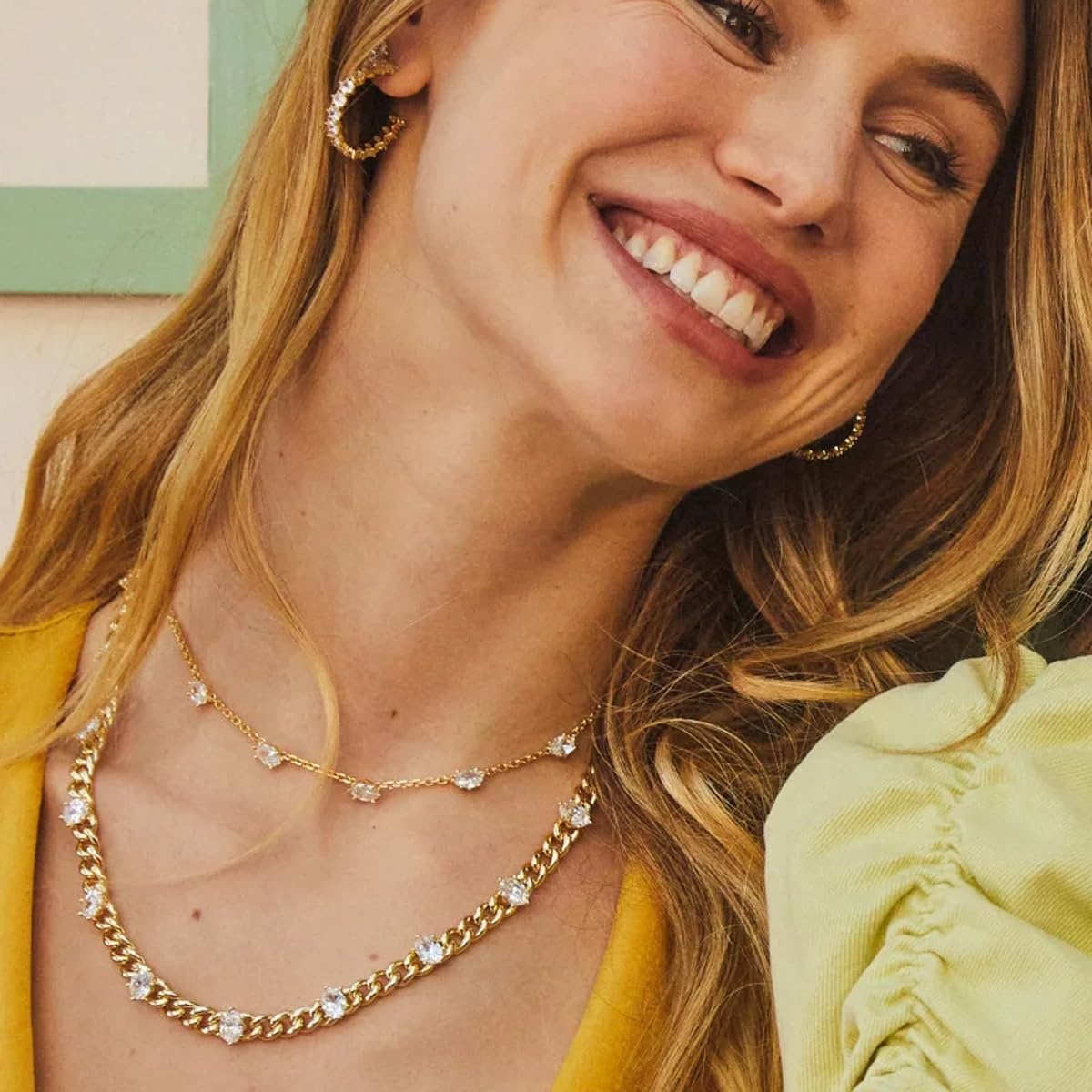 image:imageKendra Scott Cailin Crystal Hoop Earrings Fashion Jewelry For WomenRHODIUM METAL WHITE CUBIC ZIRCONIA