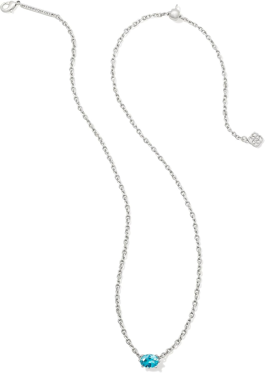 image:imageKendra Scott Cailin Pendant Necklace Fashion Jewelry for WomenRHODIUM AQUA CRYSTAL