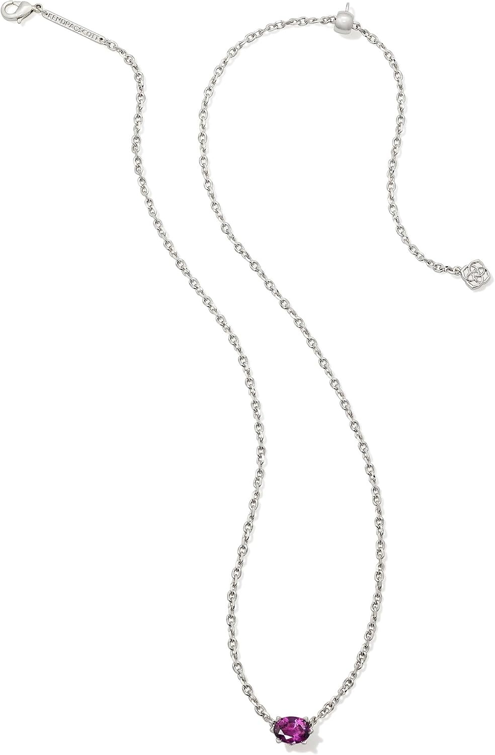 image:imageKendra Scott Cailin Pendant Necklace Fashion Jewelry for WomenRHODIUM PURPLE CRYSTAL