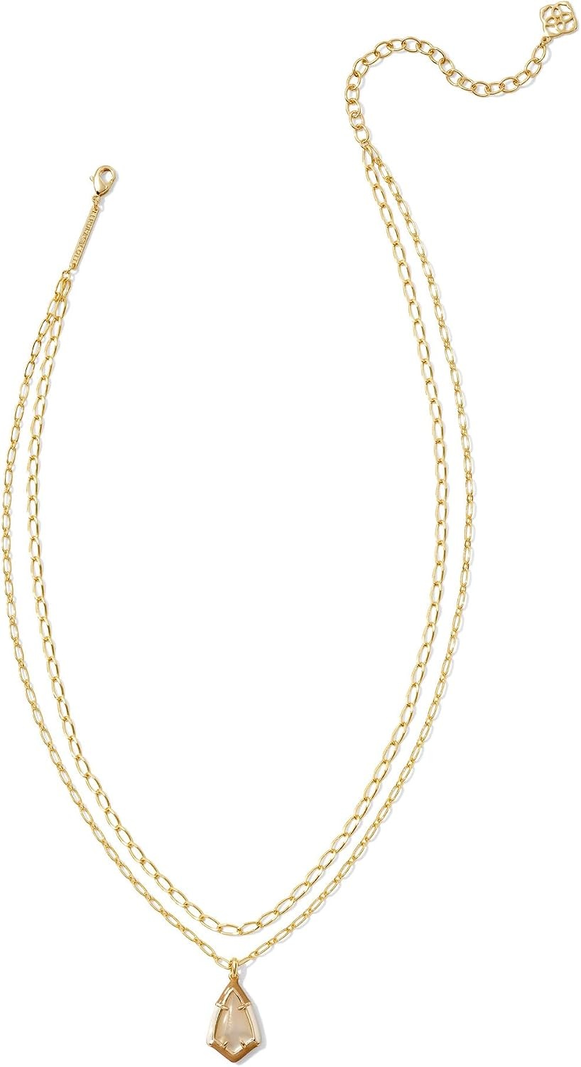image:imageKendra Scott Camry Enamel Framed Mlt Necklace Fashion Jewelry for WomenGOLD NATURAL MOTHER OF PEARL
