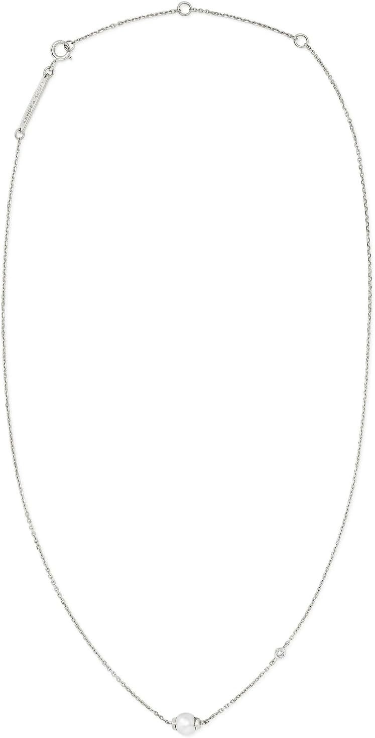image:imageKendra Scott Cathleen 18k Gold Short Pendant Necklace Fine Jewelry for Women18K WHITE GOLD WHITE PEARL