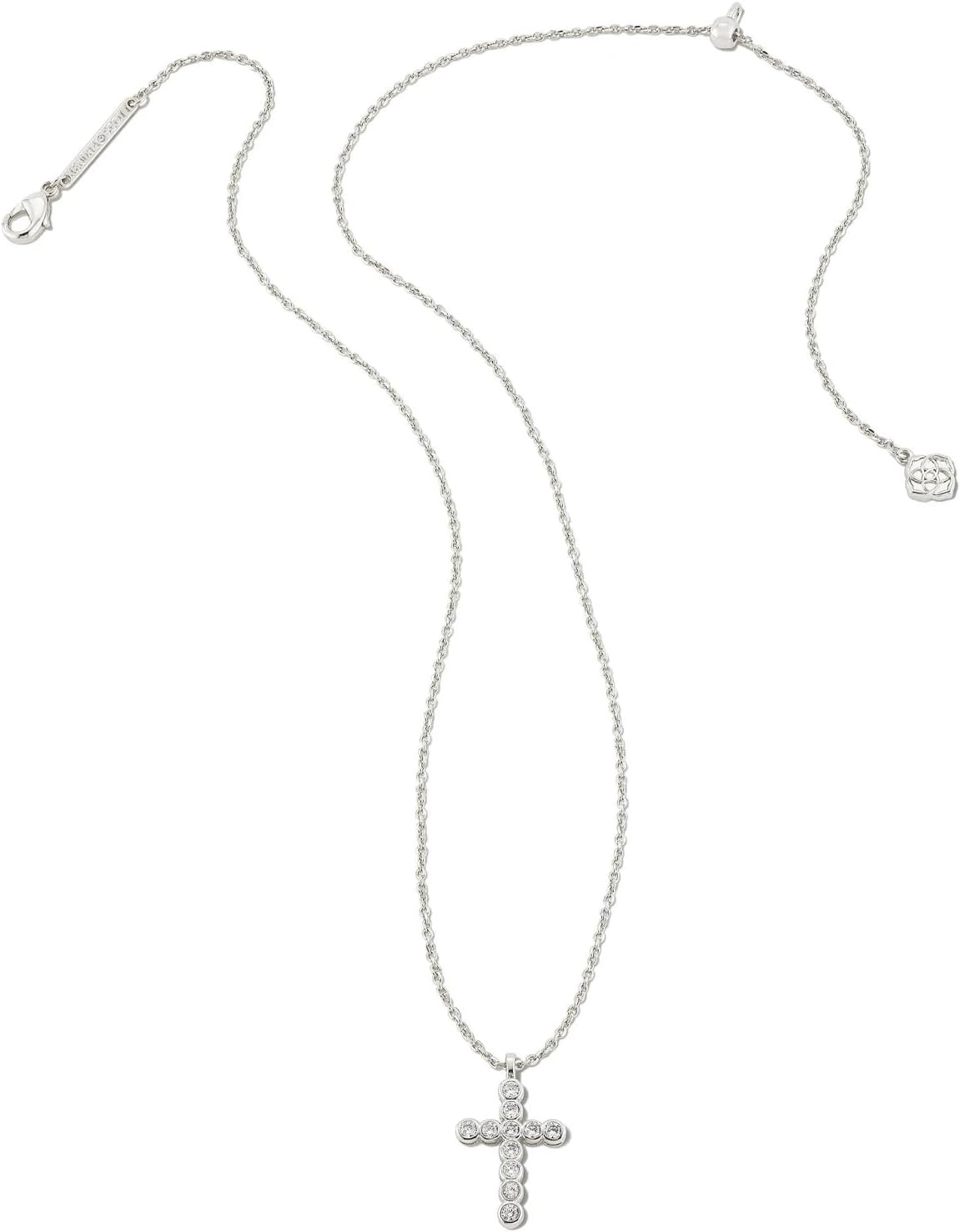 image:imageKendra Scott Cross Crystal Pendant Necklace Fashion Jewelry for WomenRHODIUM WHITE CRYSTAL