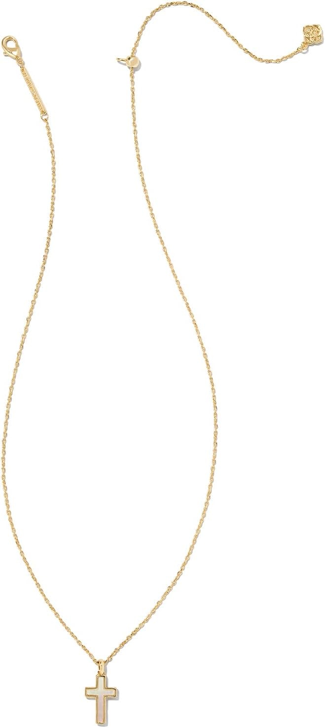image:imageKendra Scott Cross Pendant Necklace for Women Fashion JewelryGOLD IVORY MOTHER OF PEARL