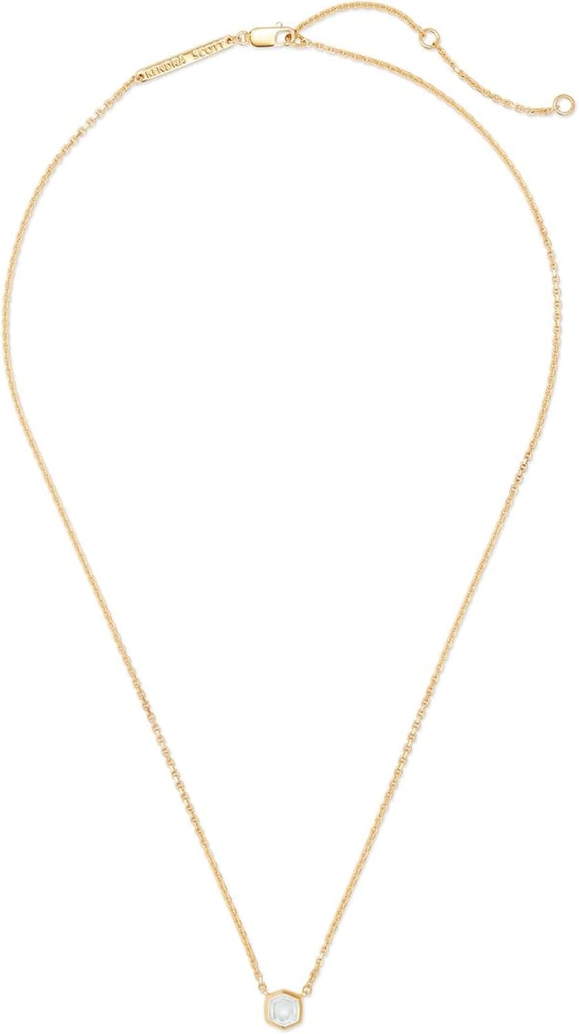 image:imageKendra Scott Davie Pendant Necklace in 18K Gold Vermeil DemiFine Jewelry for Women Rock Crystal