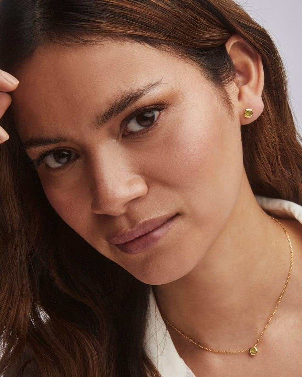 image:imageKendra Scott Davie Pendant Necklace18K GOLD VERMEIL GREEN PERIDOT