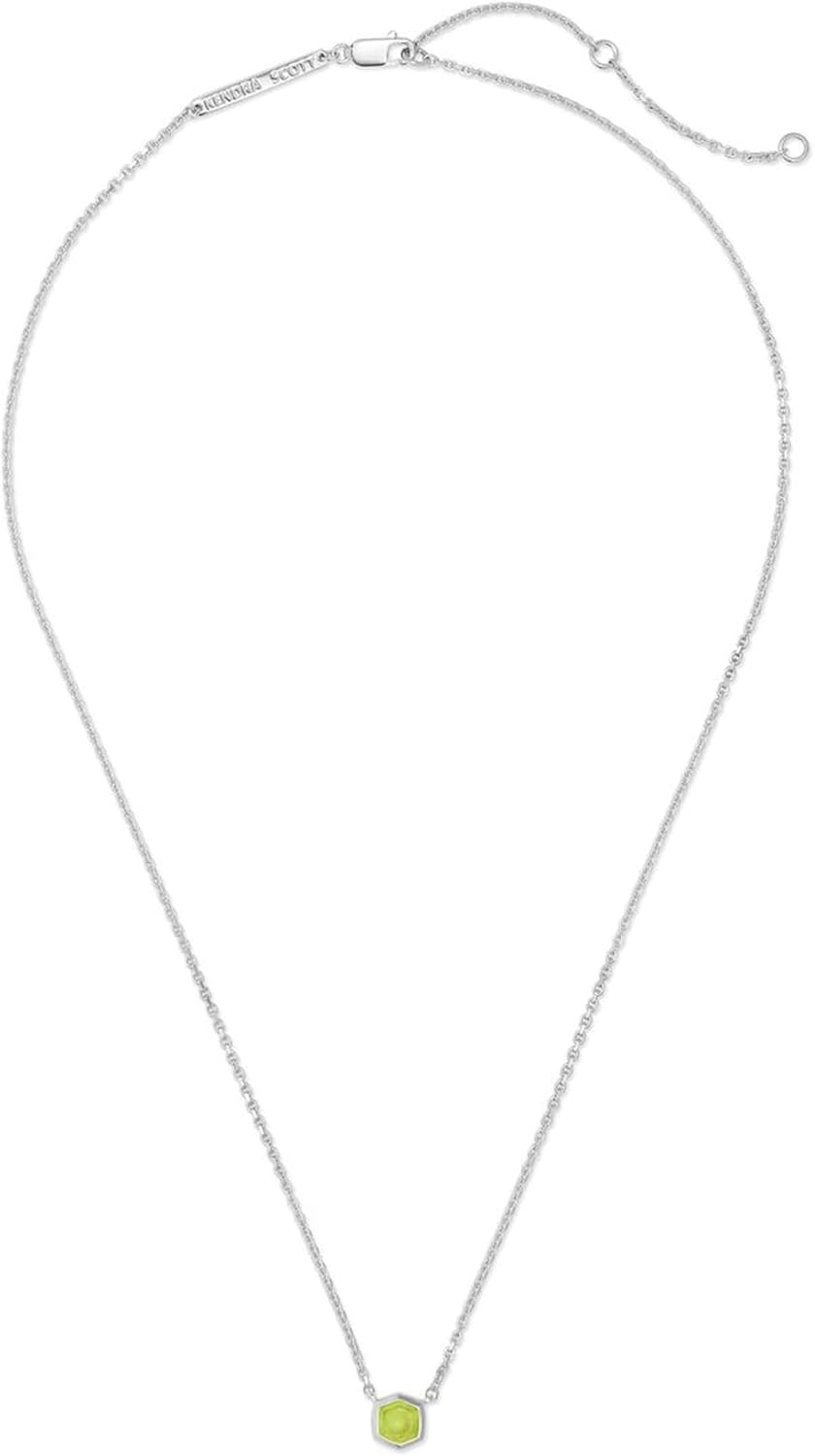 image:imageKendra Scott Davie Pendant NecklaceSTERLING SILVER GREEN PERIDOT