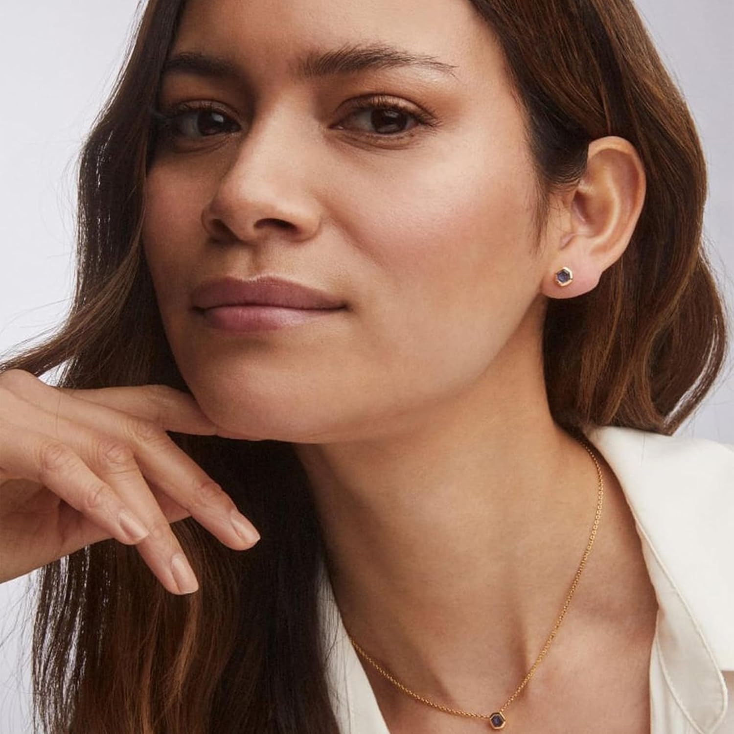 image:imageKendra Scott Davie Stud Earrings Fine Jewelry for Women18K GOLD VERMEIL IOLITE
