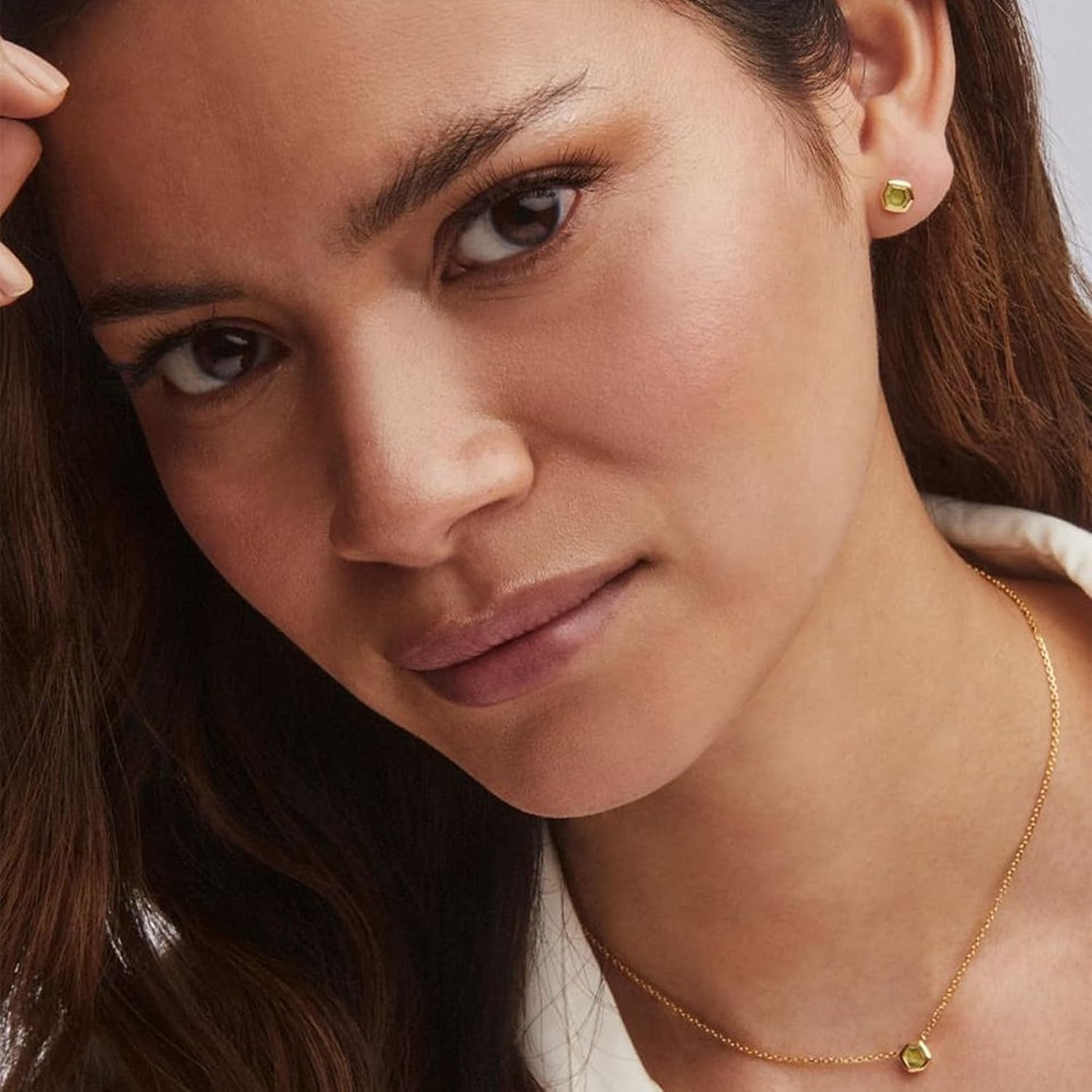 image:imageKendra Scott Davie Stud Earrings Fine Jewelry for Women18K GOLD VERMEIL PERIDOT
