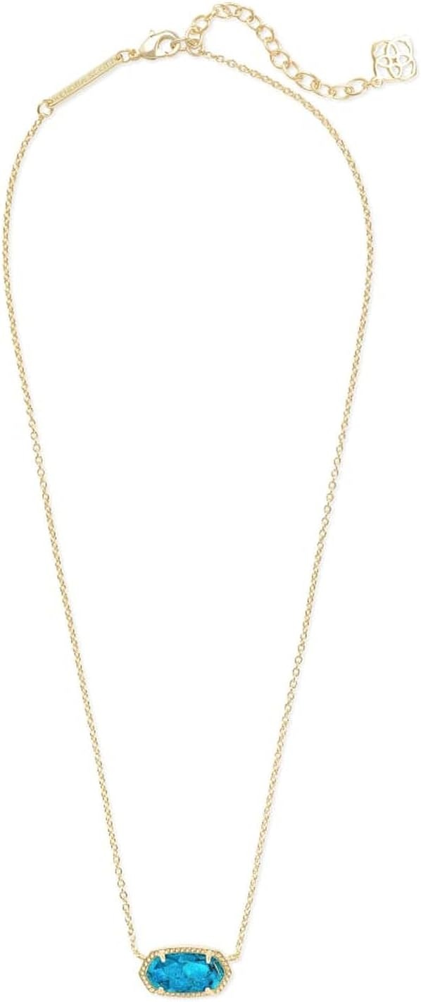 image:imageKendra Scott Elisa Pendant Necklace for Women Fashion Jewelry 14k GoldPlatedGOLD BRONZE VEINED TURQUOISE