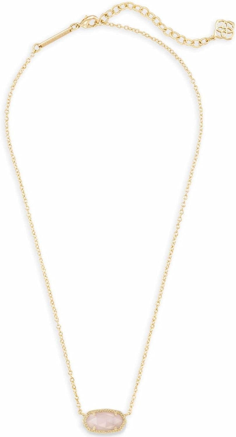 image:imageKendra Scott Elisa Pendant Necklace for Women Fashion Jewelry 14k GoldPlatedGOLD ROSE QUARTZ
