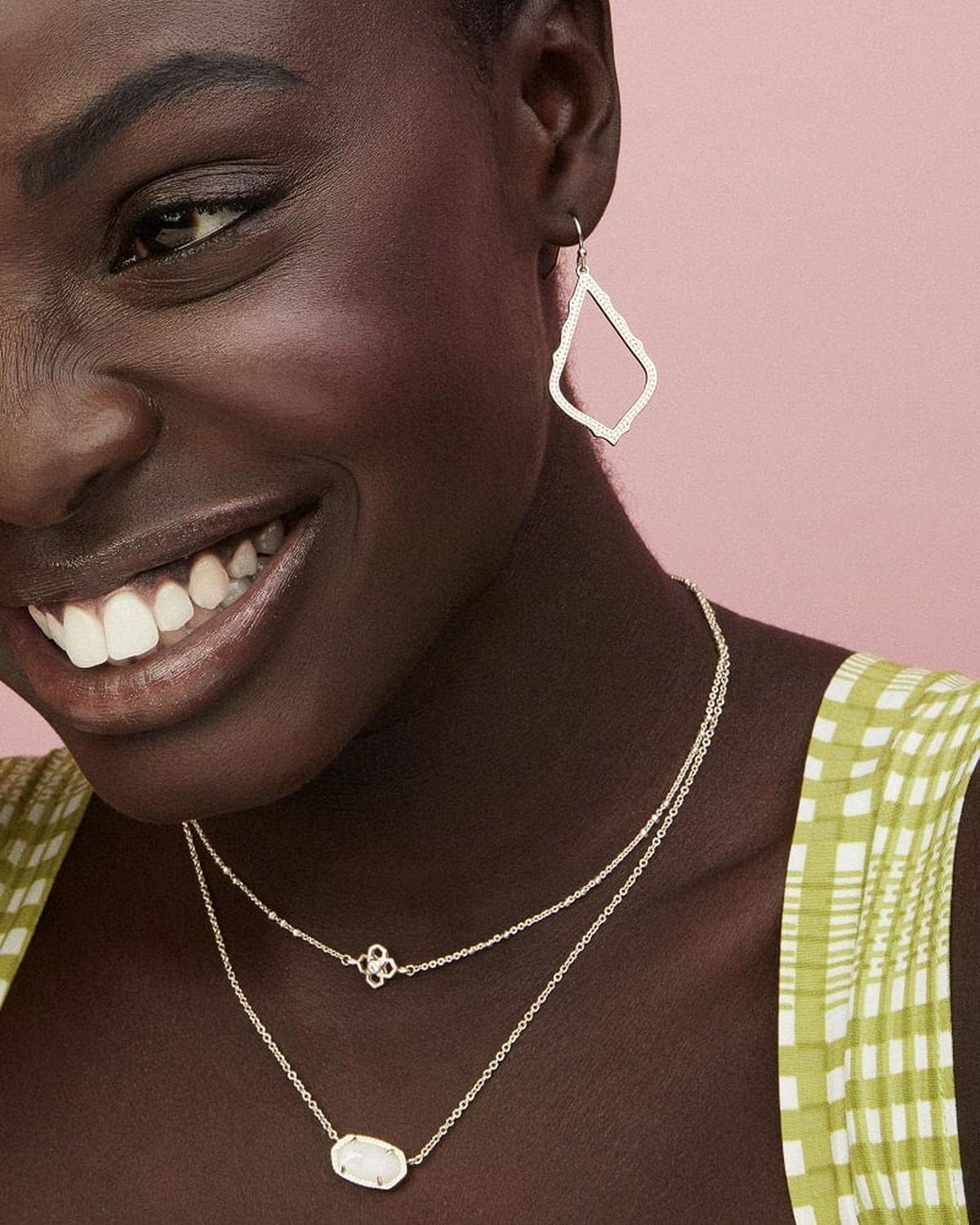 image:imageKendra Scott Elisa Pendant Necklace for Women Fashion Jewelry 14k GoldPlatedGOLD ROSE QUARTZ