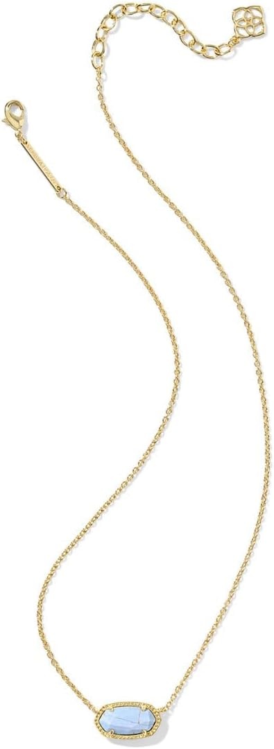 image:imageKendra Scott Elisa Pendant Necklace for Women Fashion Jewelry 14k GoldPlatedGOLD VARIEGATED LIGHT BLUE MAGNESITE