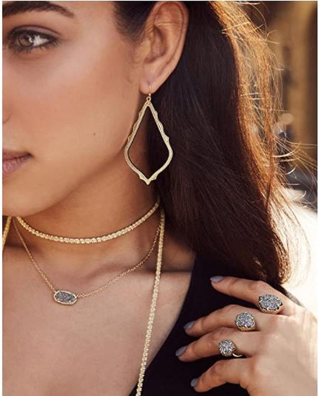 image:imageKendra Scott Elisa Pendant Necklace for Women Fashion Jewelry 14k GoldPlatedRHODIUM DICHROIC GLASS
