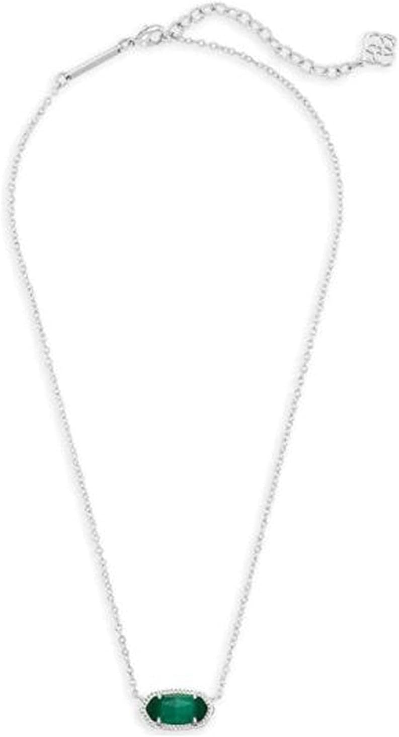 image:imageKendra Scott Elisa Pendant Necklace for Women Fashion Jewelry 14k GoldPlatedRHODIUM EMERALD CATS EYE
