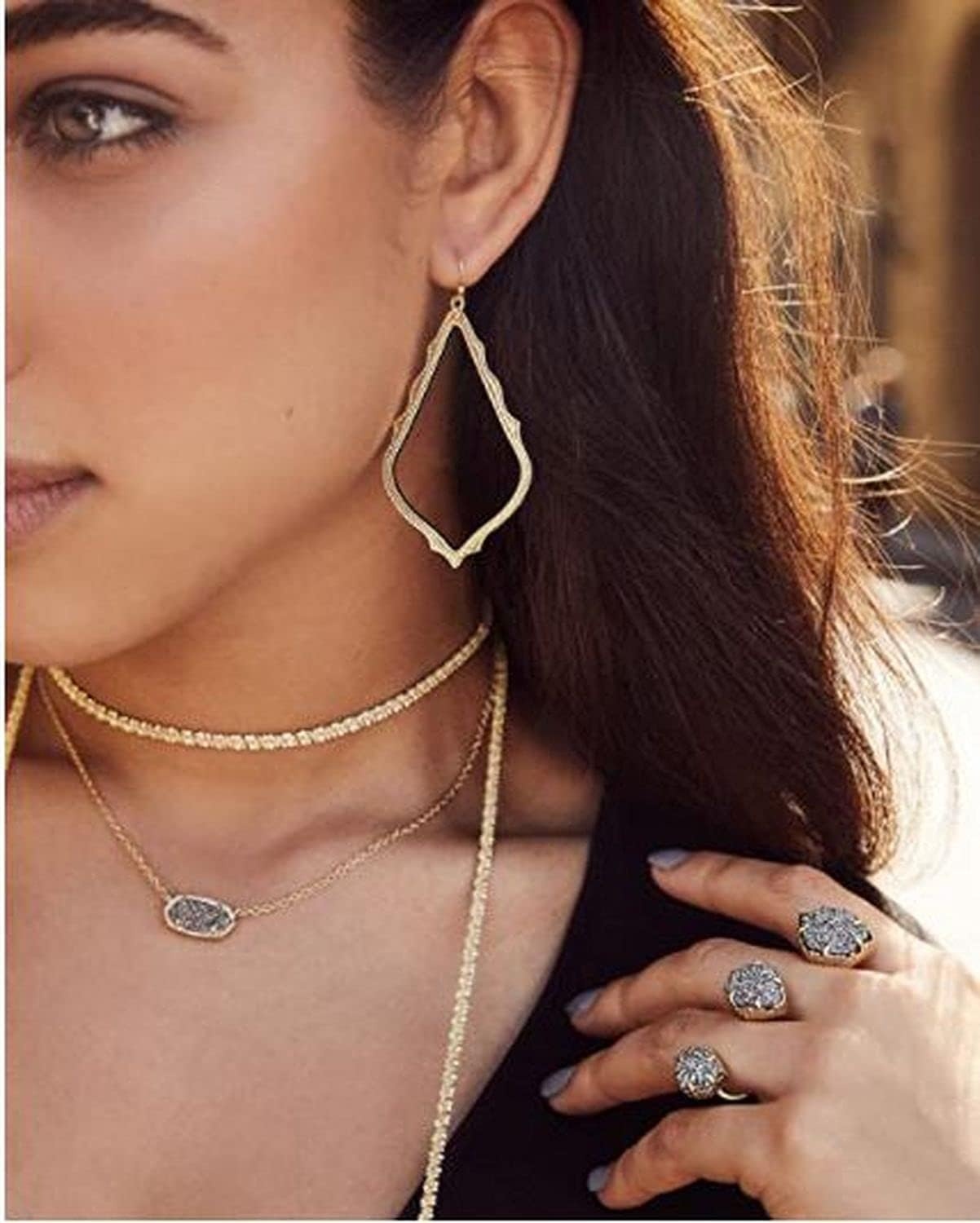 image:imageKendra Scott Elisa Pendant Necklace for Women Fashion Jewelry 14k GoldPlatedRHODIUM ORANGE CITRINE