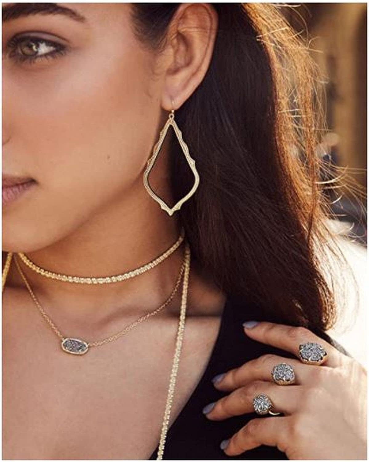 image:imageKendra Scott Elisa Pendant Necklace for Women Fashion Jewelry 14k GoldPlatedRHODIUM PERIDOT ILLUSION