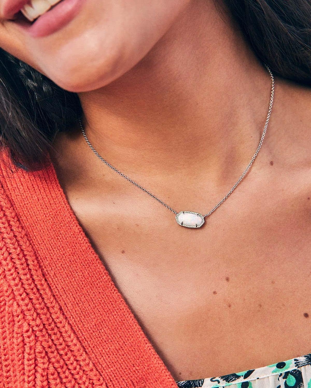 image:imageKendra Scott Elisa Pendant Necklace for Women Fashion Jewelry 14k GoldPlatedRHODIUM WHITE OPAL