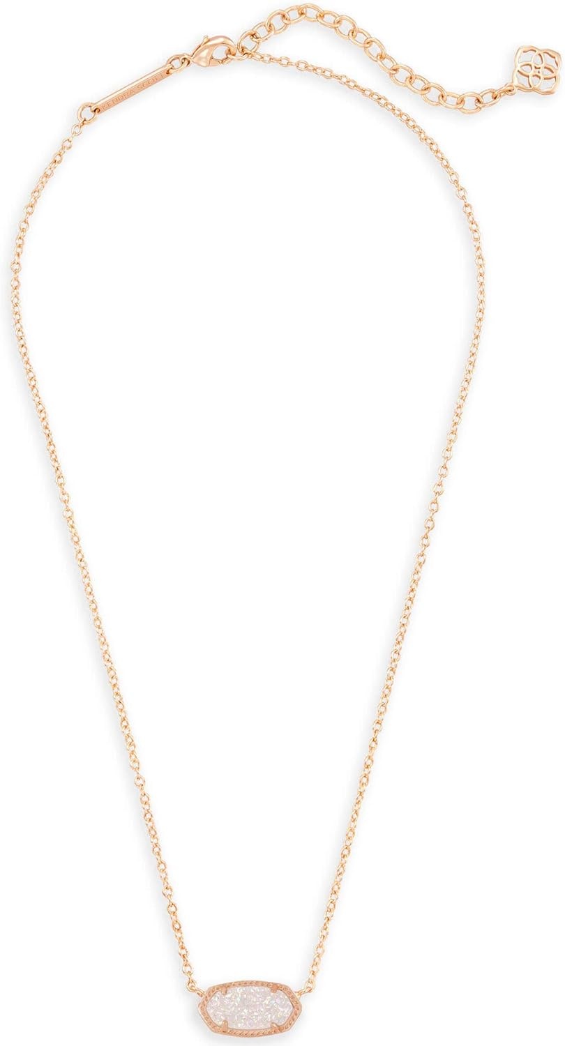 image:imageKendra Scott Elisa Pendant Necklace for Women Fashion Jewelry 14k GoldPlatedROSE GOLD IRIDESCENT DRUSY