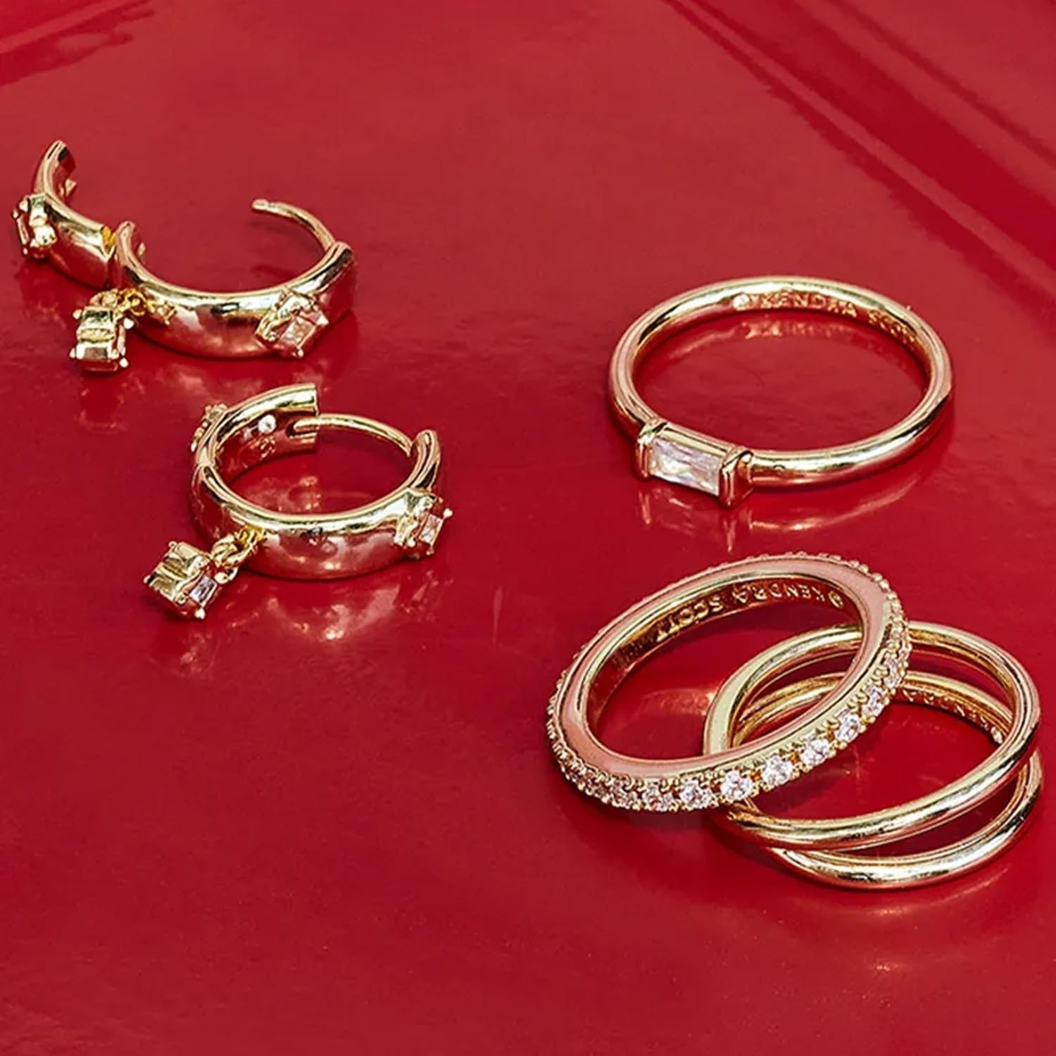 image:imageKendra Scott Juliette Band Ring Fashion Jewelry for WomenGOLD WHITE CRYSTAL