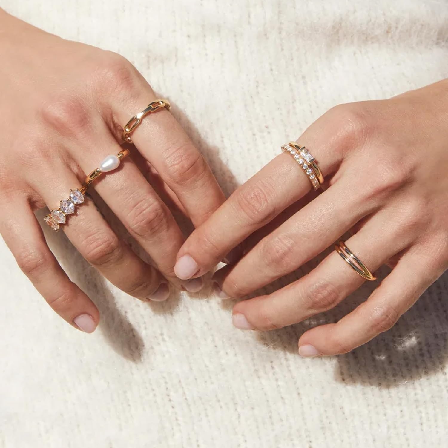 image:imageKendra Scott Juliette Band Ring Fashion Jewelry for WomenGOLD WHITE CRYSTAL