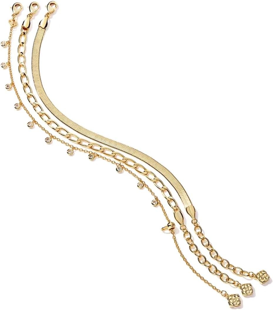 image:imageKendra Scott Kassie Set of 3 Chain Bracelets Fashion Jewelry for WomenGOLD