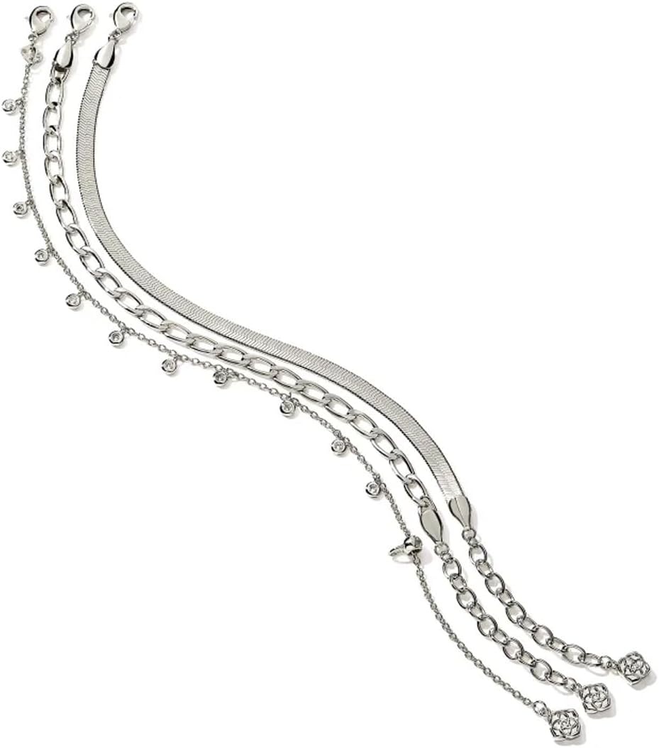 image:imageKendra Scott Kassie Set of 3 Chain Bracelets Fashion Jewelry for WomenRHODIUM