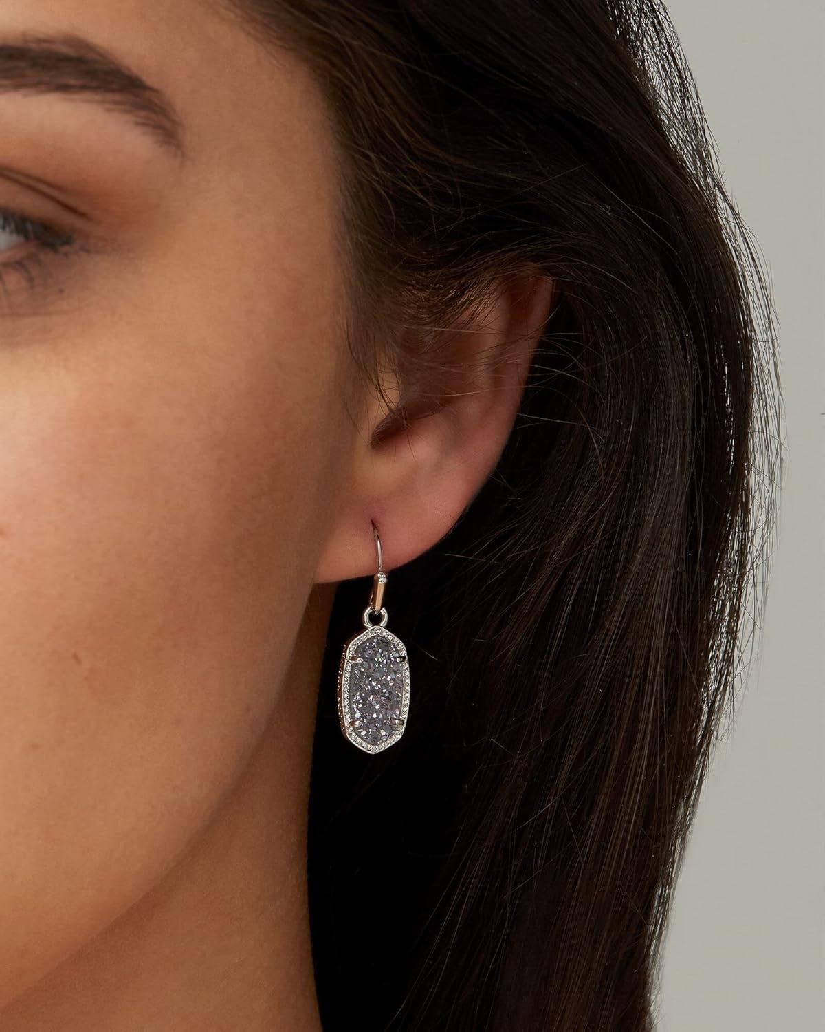 image:imageKendra Scott Lee Drop Earrings for WomenRHODIUM PLATINUM DRUSY
