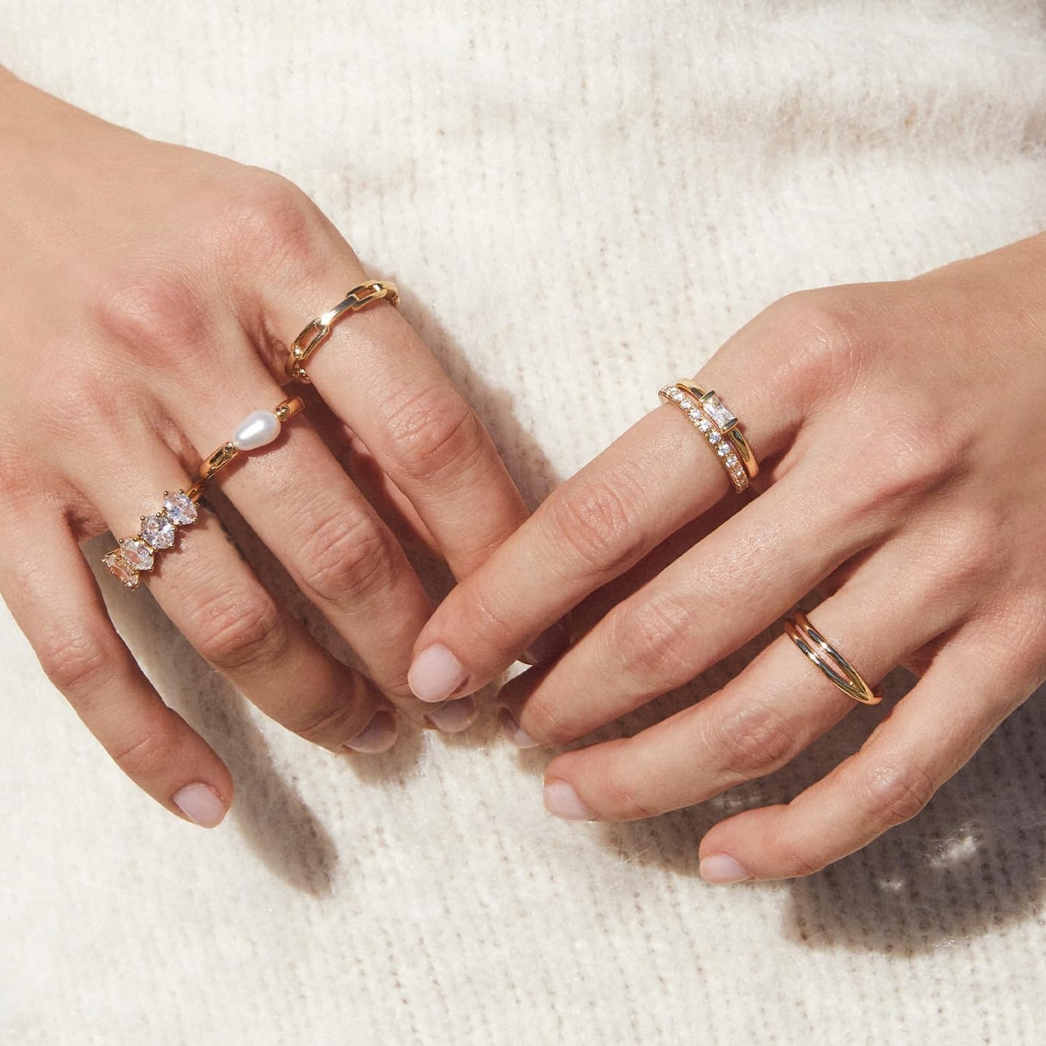 image:imageKendra Scott Leighton Pearl Band RingGOLD WHITE PEARL