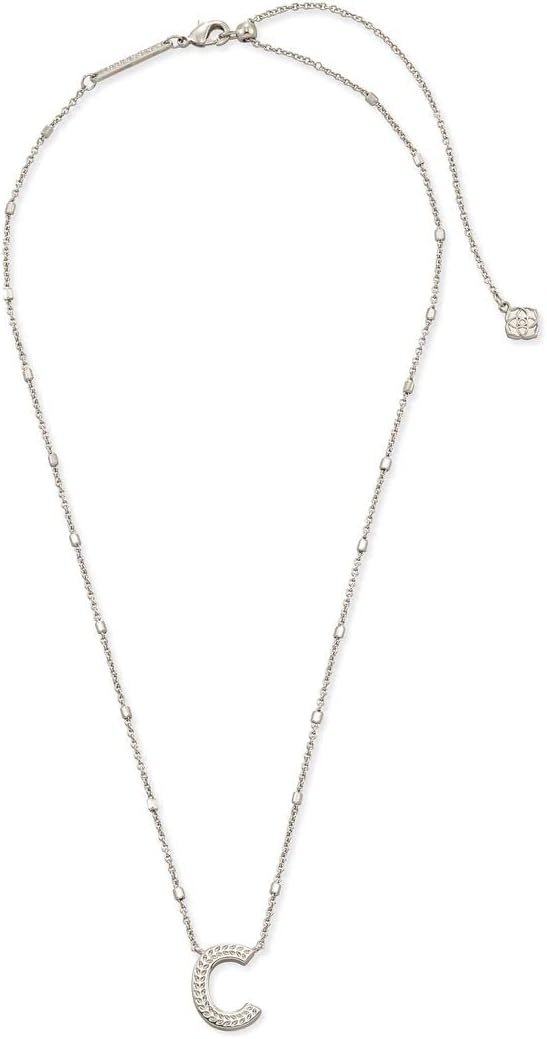 image:imageKendra Scott Letters AZ Pendant Necklace for Women Fashion Jewelry RhodiumPlated BrassLetter C