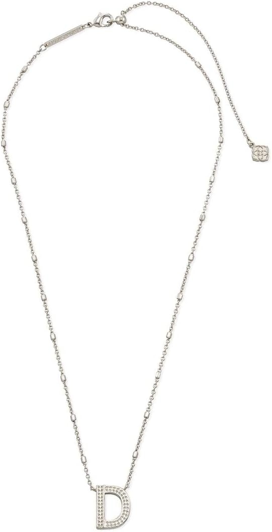 image:imageKendra Scott Letters AZ Pendant Necklace for Women Fashion Jewelry RhodiumPlated BrassLetter D
