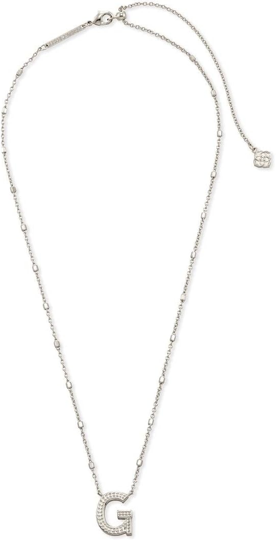 image:imageKendra Scott Letters AZ Pendant Necklace for Women Fashion Jewelry RhodiumPlated BrassLetter G