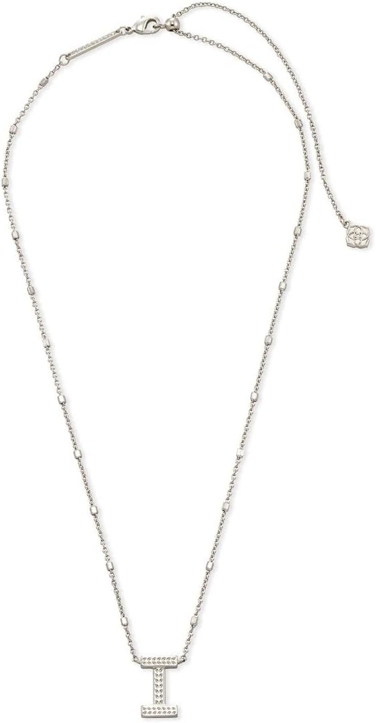 image:imageKendra Scott Letters AZ Pendant Necklace for Women Fashion Jewelry RhodiumPlated BrassLetter I