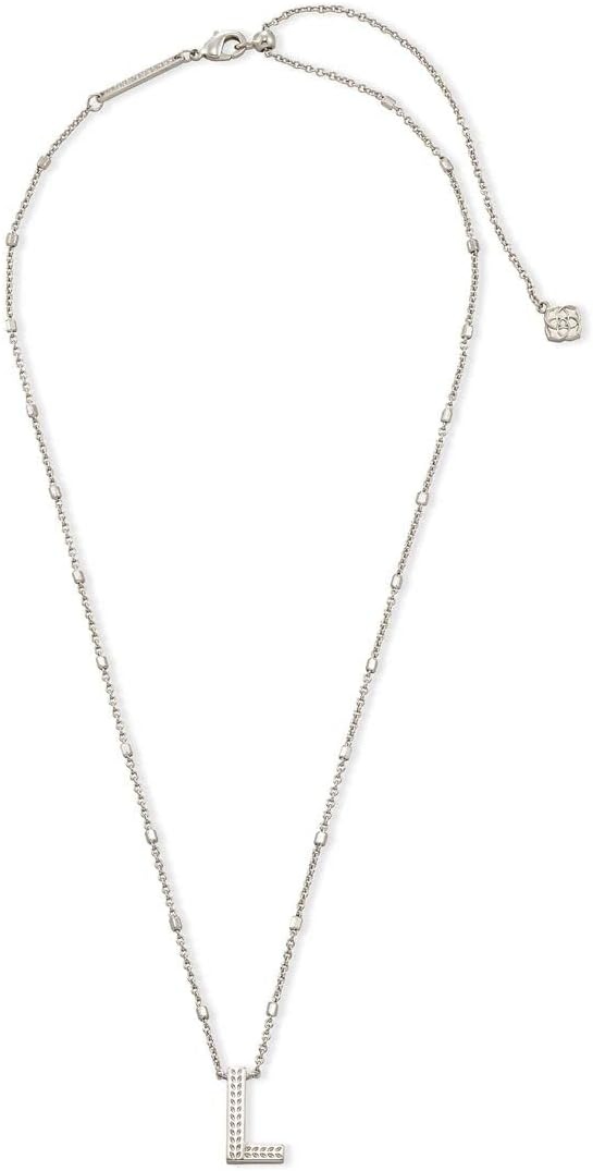 image:imageKendra Scott Letters AZ Pendant Necklace for Women Fashion Jewelry RhodiumPlated BrassLetter L