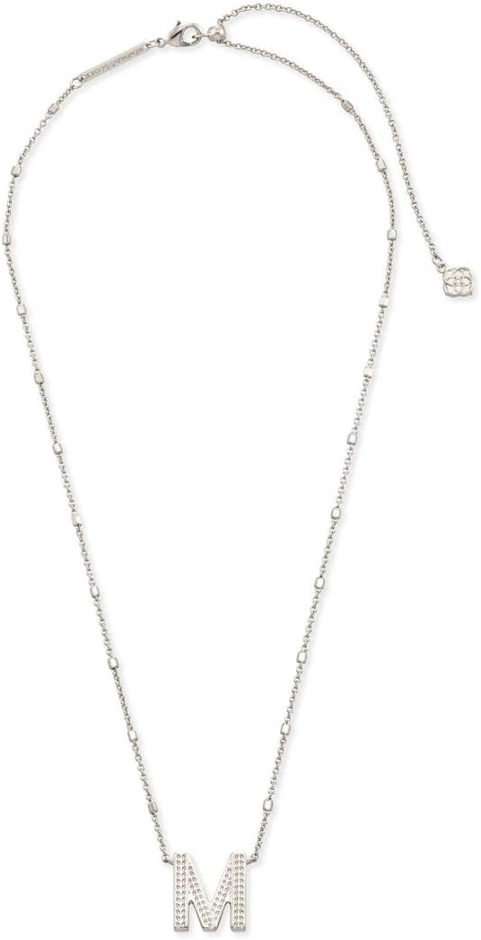 image:imageKendra Scott Letters AZ Pendant Necklace for Women Fashion Jewelry RhodiumPlated BrassLetter M