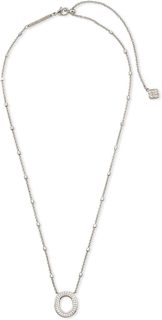 image:imageKendra Scott Letters AZ Pendant Necklace for Women Fashion Jewelry RhodiumPlated BrassLetter O