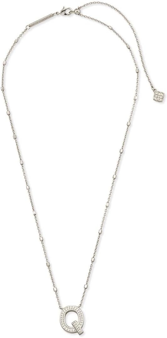 image:imageKendra Scott Letters AZ Pendant Necklace for Women Fashion Jewelry RhodiumPlated BrassLetter Q