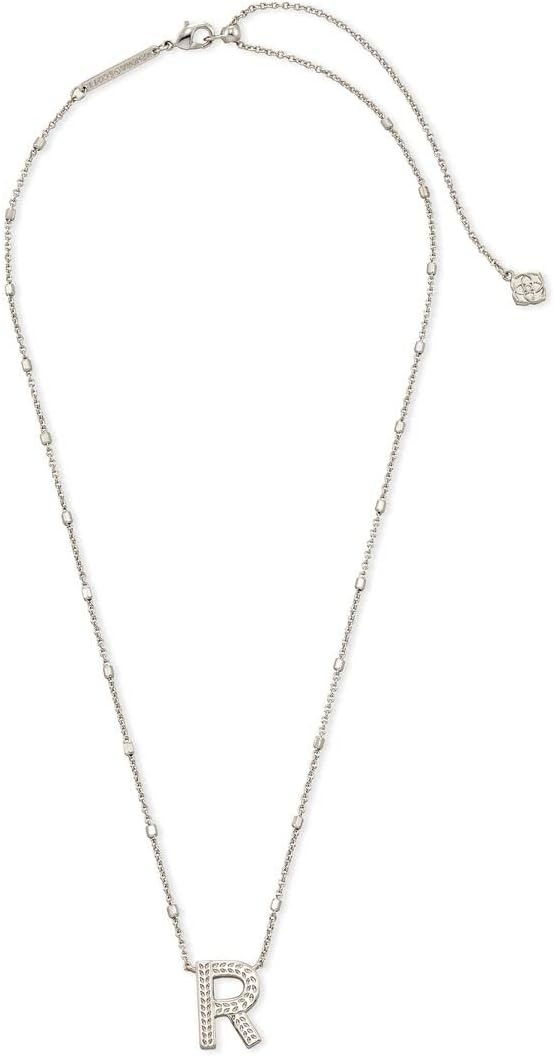 image:imageKendra Scott Letters AZ Pendant Necklace for Women Fashion Jewelry RhodiumPlated BrassLetter R