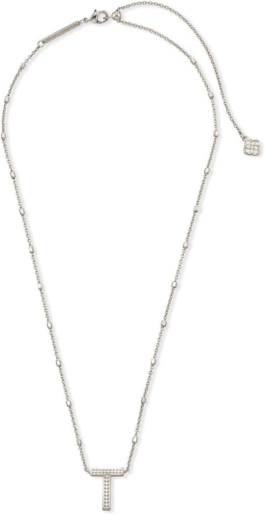 image:imageKendra Scott Letters AZ Pendant Necklace for Women Fashion Jewelry RhodiumPlated BrassLetter T