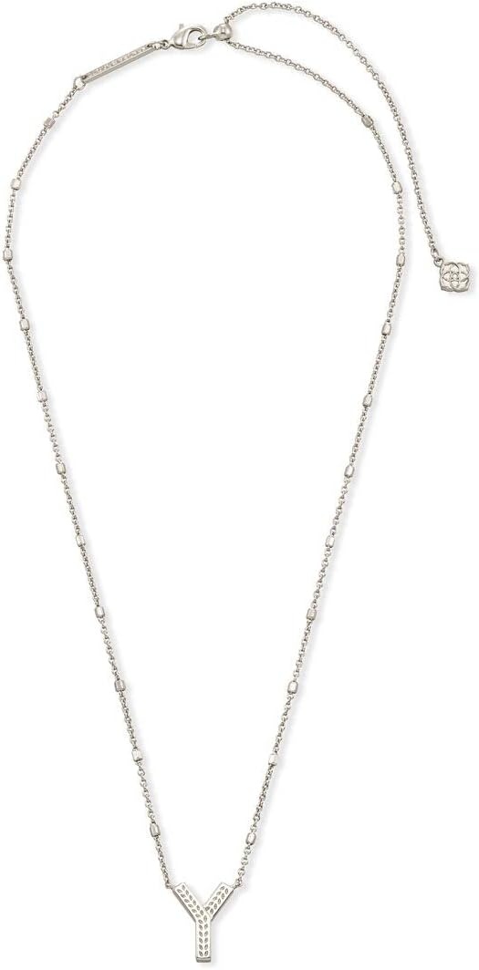 image:imageKendra Scott Letters AZ Pendant Necklace for Women Fashion Jewelry RhodiumPlated BrassLetter Y