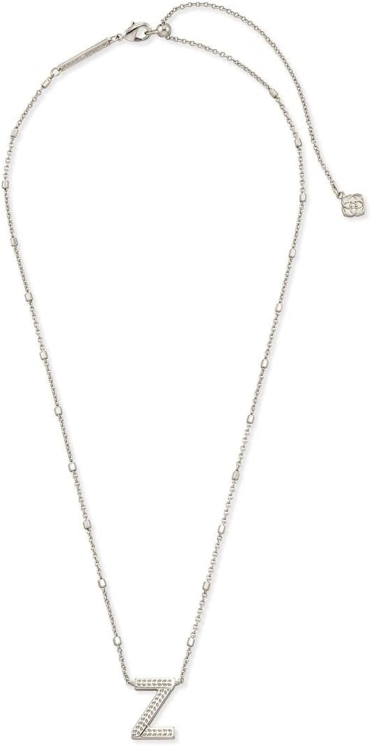 image:imageKendra Scott Letters AZ Pendant Necklace for Women Fashion Jewelry RhodiumPlated BrassLetter Z