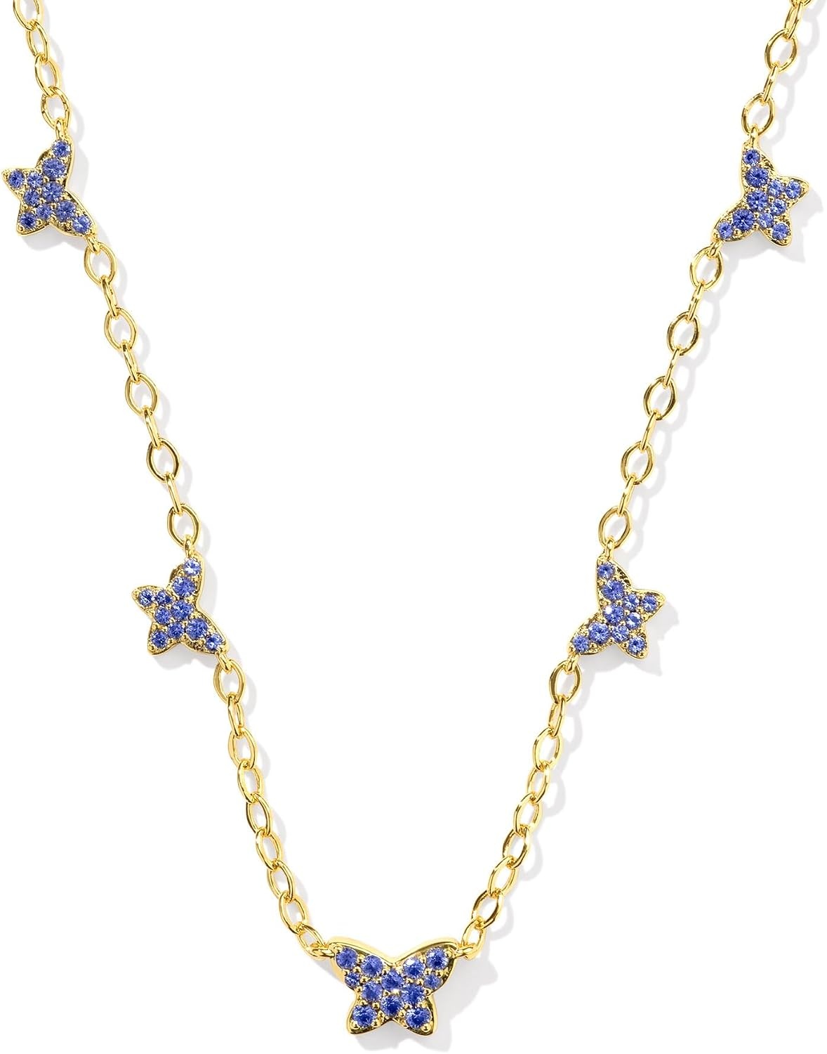 image:imageKendra Scott Lillia Crystal Strand Necklace Fashion Jewelry for WomenGOLD BLUE CRYSTAL