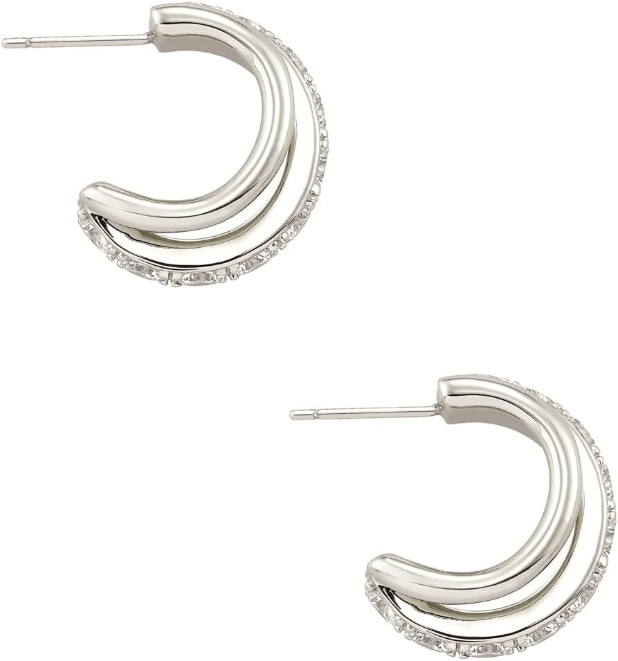 image:imageKendra Scott Livy Huggie EarringsRHODIUM METAL