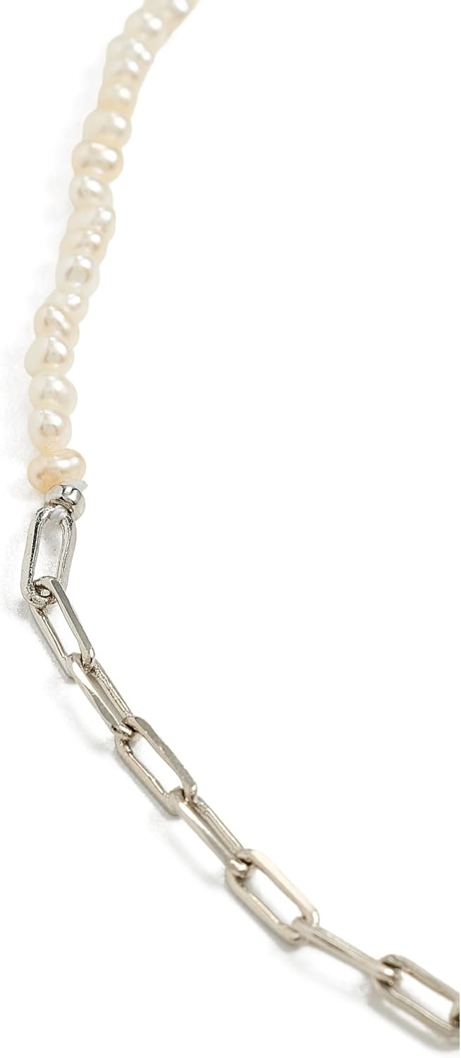 image:imageKendra Scott Markie Half Chain Necklace Fashion Jewelry for WomenRHODIUMFRESHWATER CULTURED PEARL