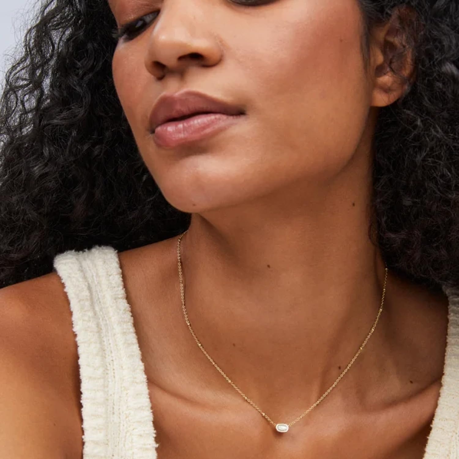image:imageKendra Scott Mini Elisa 14k GoldPlated Satellite Short Pendant Necklace Fashion Jewelry for WomenGOLD IVORY MOTHER OF PEARL