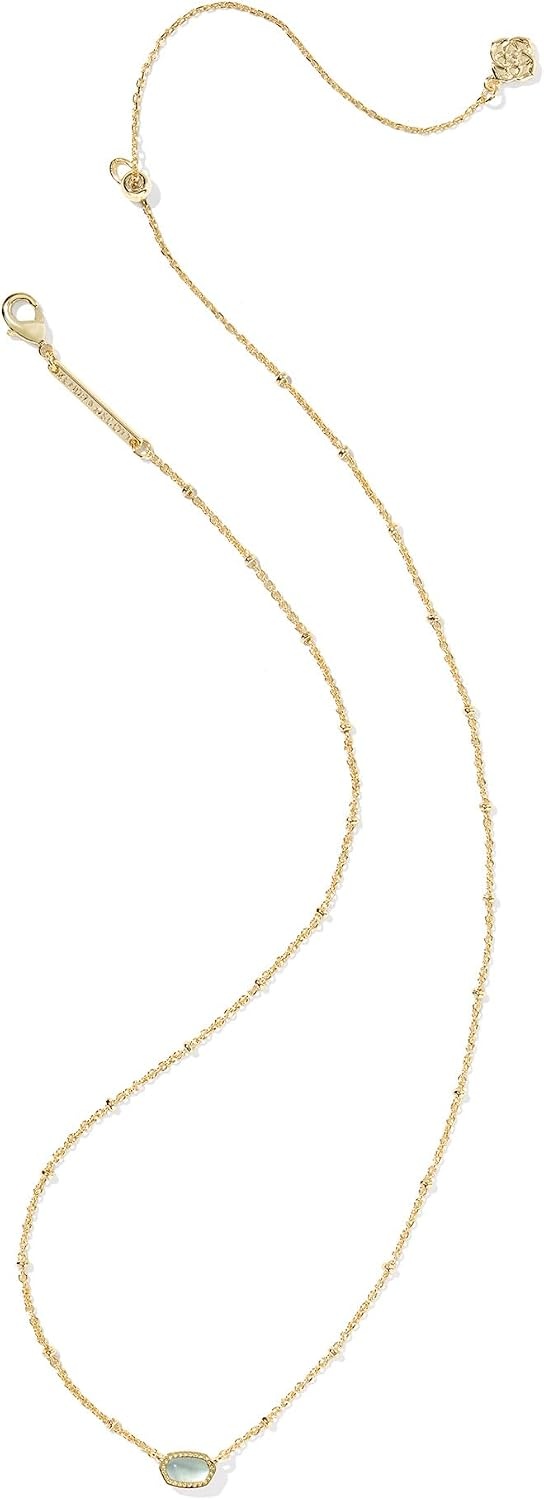 image:imageKendra Scott Mini Elisa 14k GoldPlated Satellite Short Pendant Necklace Fashion Jewelry for WomenGOLD LIGHT BLUE ILLUSION