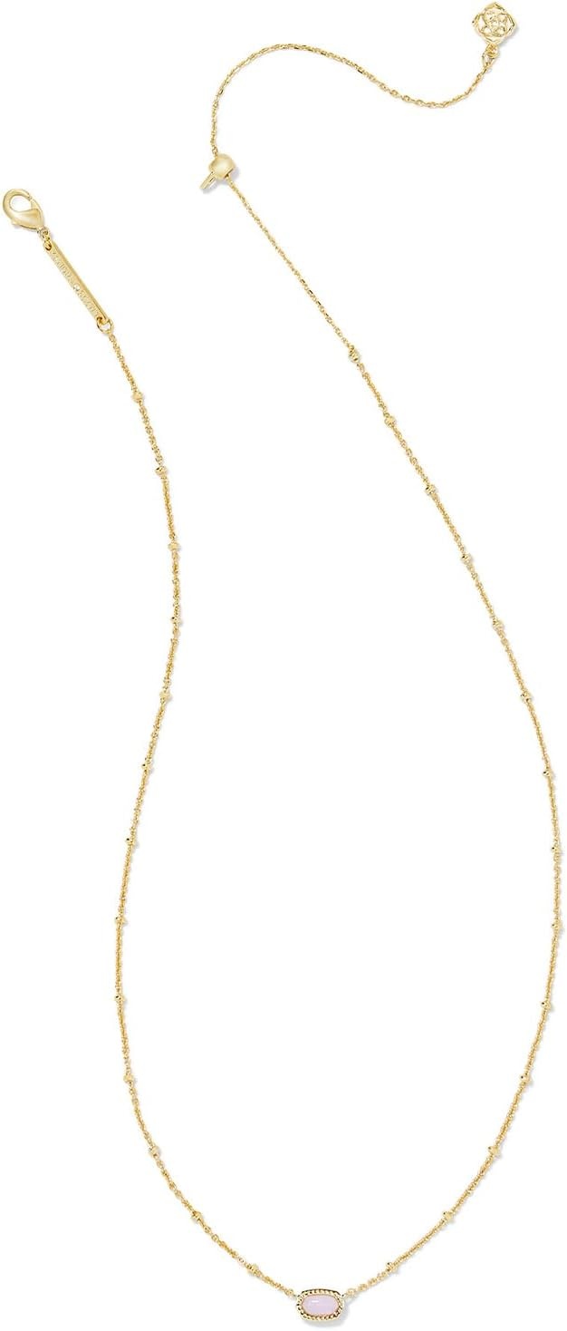 image:imageKendra Scott Mini Elisa 14k GoldPlated Satellite Short Pendant Necklace Fashion Jewelry for WomenGOLD PINK OPALITE CRYSTAL